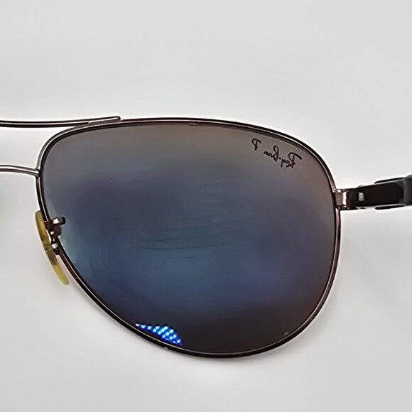 Ray-Ban RB8313 014/N6 Carbon Fiber Frame Polarized P3+ Brown Aviator Sunglasses - Picture 9 of 16